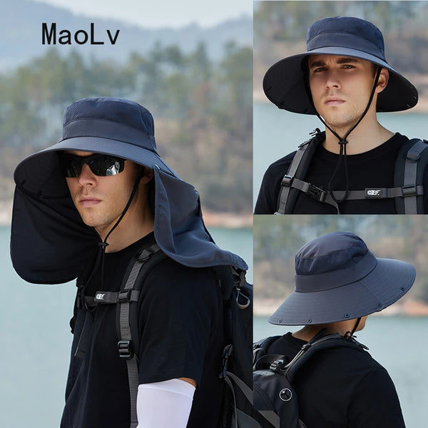 Chapéus de sol  camada dupla proteção UV MASCULINO
